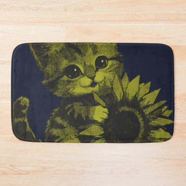 Item preview, Kitten Hugging Sunflower designed and sold by kinpirks.