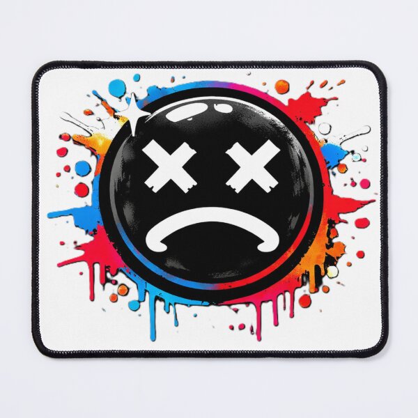 Item preview, Sad Black Smiley – Urban Graffiti Style designed and sold by AstraDrip Studio.