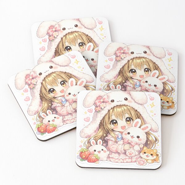 Item preview, Kawaii Bunny Girl Chibi Sticker designed and sold by PixelMood Stickers.