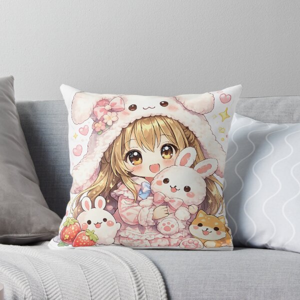 Item preview, Kawaii Bunny Girl Chibi Sticker designed and sold by PixelMood Stickers.