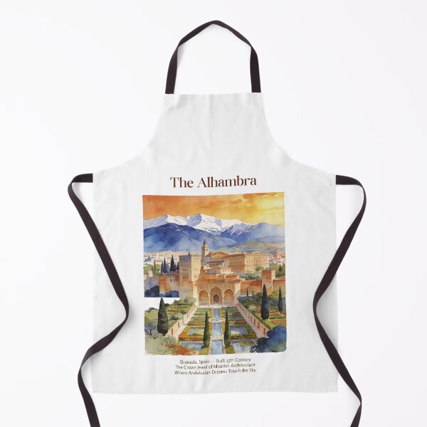 Item preview, The Alhambra Vintage Watercolor Art Print | Moorish Palace Granada | Andalusia Spain Wall Decor designed and sold by Panom Suavichien.