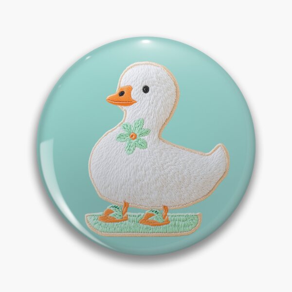 Item preview, Cute Duck in Flip Flops Patch designed and sold by MegaNovaArt.