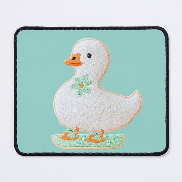 Item preview, Cute Duck in Flip Flops Patch designed and sold by MegaNovaArt.