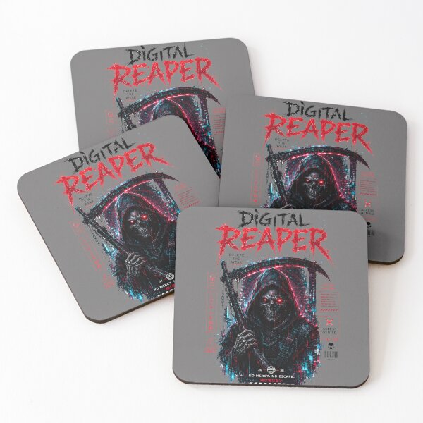 Item preview, Digital Reaper Shirt – Cyberpunk Grim Reaper Streetwear Design designed and sold by NAJURE.