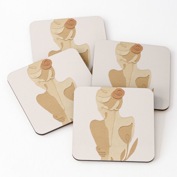 Item preview, Boho Minimalist Woman Back Line Art Paper Cutout designed and sold by Rhodes Shop.