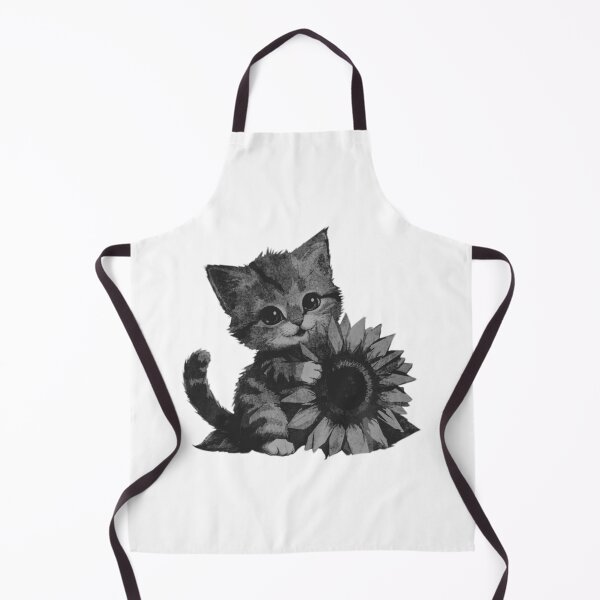 Item preview, Kitten Hugging Sunflower designed and sold by kinpirks.
