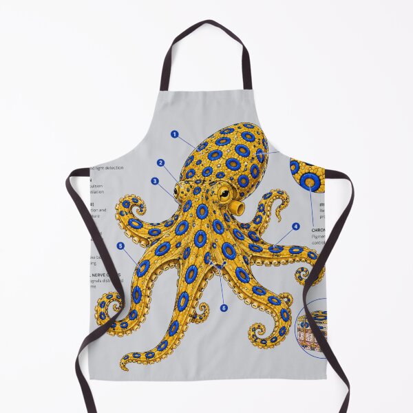 Item preview, Schematic Anatomy of a Blue-Ringed Octopus designed and sold by MarVan-Prints.