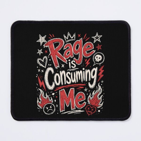 Item preview, Rage Is Consuming Me Funny Emotional Chaos Goth Grunge designed and sold by THREE LITTLE BEANS.