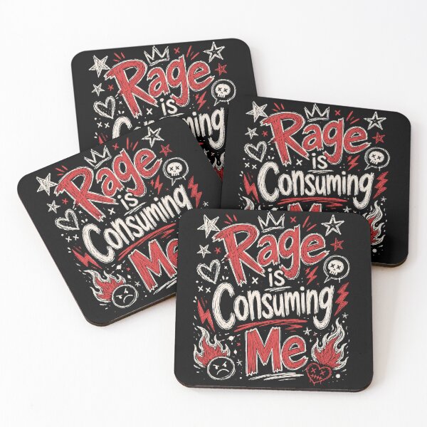 Item preview, Rage Is Consuming Me Funny Emotional Chaos Goth Grunge designed and sold by THREE LITTLE BEANS.