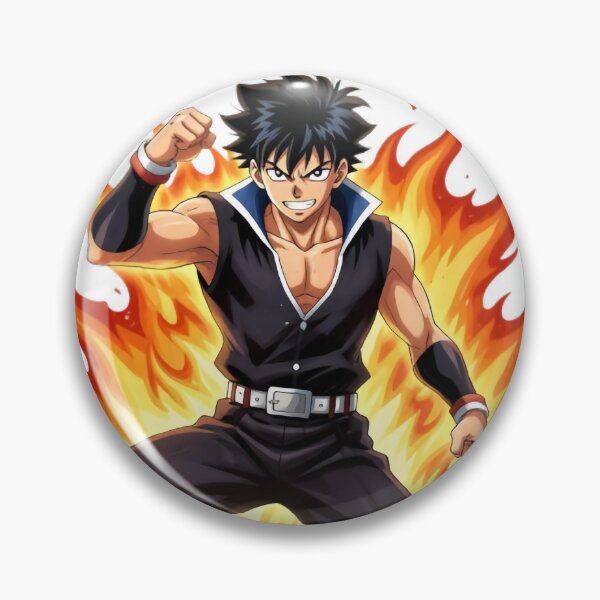 Item preview, Fire Warrior Anime Sticker – Flame Power Fighter designed and sold by PixelMood Stickers.