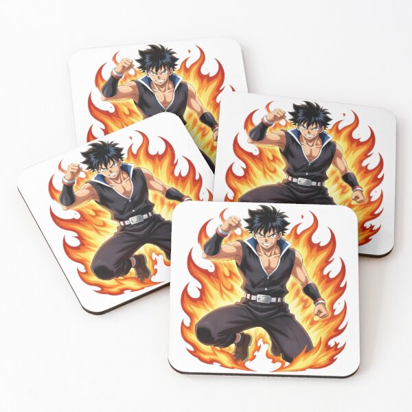 Item preview, Fire Warrior Anime Sticker – Flame Power Fighter designed and sold by PixelMood Stickers.