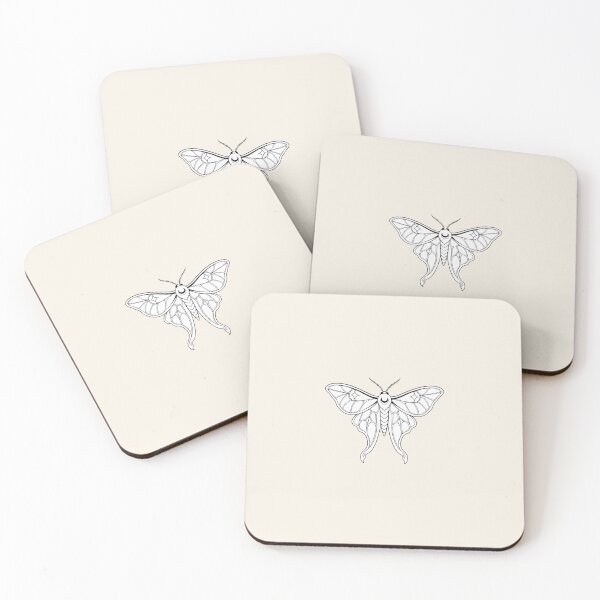 Item preview, Night Sky Moth Colour-In Line Art designed and sold by MizerMoths.