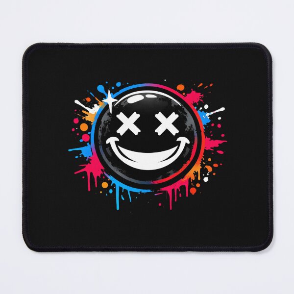 Item preview, Happy Black Smiley – Graffiti Streetwear designed and sold by AstraDrip Studio.