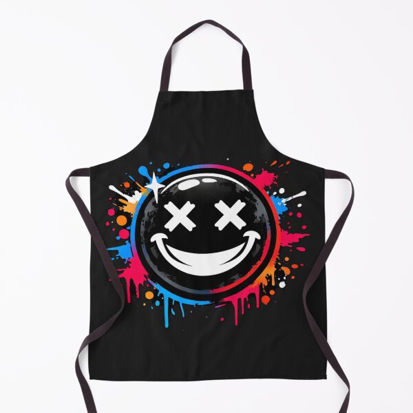 Item preview, Happy Black Smiley – Graffiti Streetwear designed and sold by AstraDrip Studio.