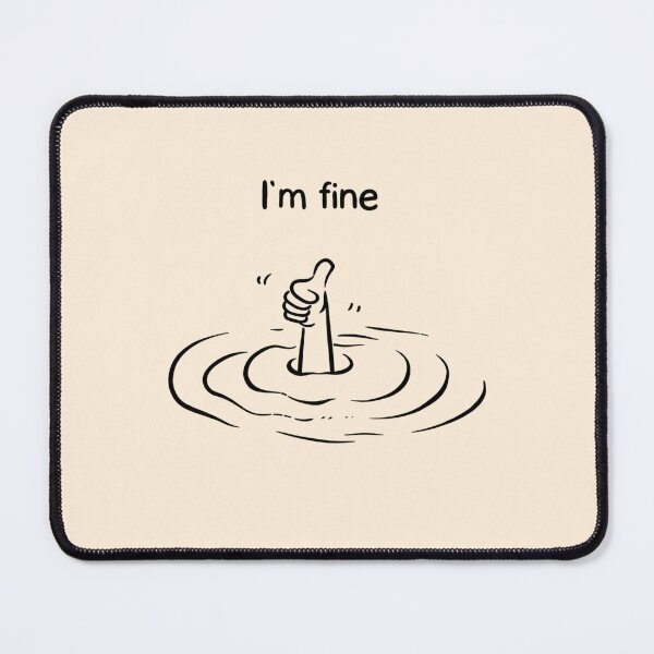 Item preview, I'm Fine Funny Mental Health Shirt | Dark Humor Minimalist Design | Sarcastic Meme Tee designed and sold by designerr23 ⭐⭐⭐⭐⭐.