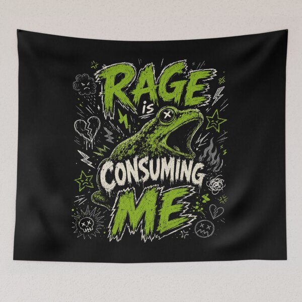 Item preview, Rage Is Consuming Me Funny Frog Shirt, Sarcastic Meme Tee, Weird Animal Humor Gift for Friends designed and sold by THREE LITTLE BEANS.