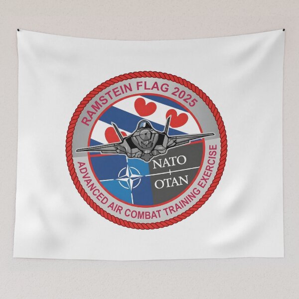 Item preview, NATO Ramstein Flag 2025 Advanced Air Combat Training Exercise Patch designed and sold by CharlieDesings.