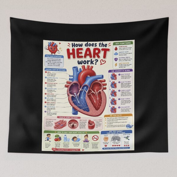 Item preview, How Does The Heart Work? Human Anatomy Biology Medical Student Education designed and sold by yassin-stags.
