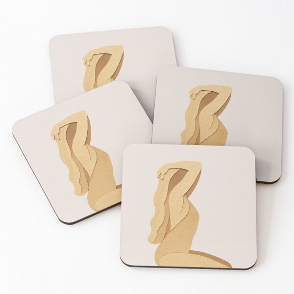 Item preview, Boho Minimalist Kneeling Woman Paper Cutout Silhouette designed and sold by Rhodes Shop.