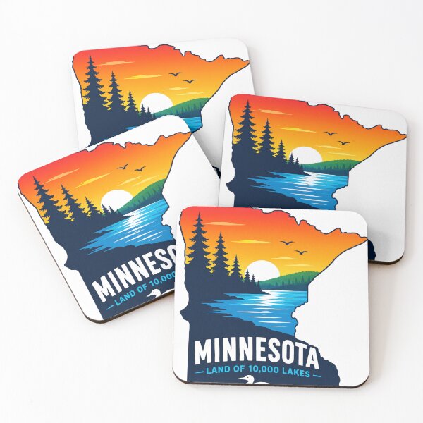 Item preview, Minnesota   State Print Logo / Minnesota The Land of 10,000 Lakes designed and sold by Thehatinthecat.