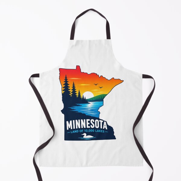 Item preview, Minnesota State Print Logo / Minnesota The Land of 10,000 Lakes designed and sold by Thehatinthecat.