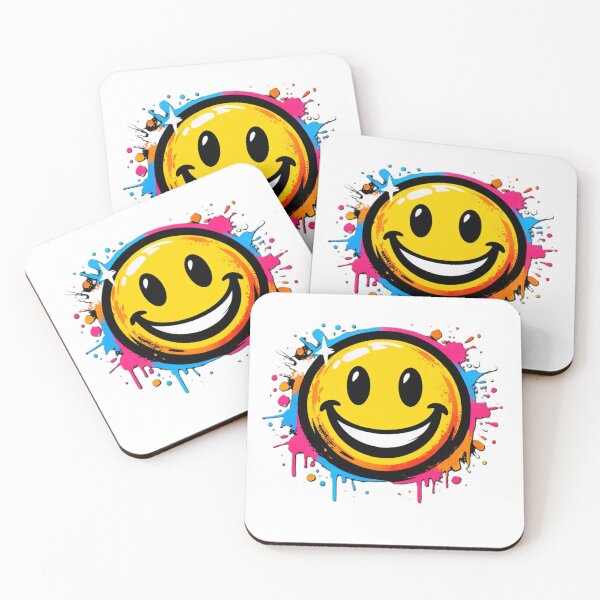 Item preview, Yellow Happy Smiley – Graffiti Streetwear designed and sold by AstraDrip Studio.