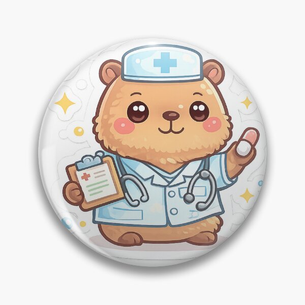 Item preview, Cute Medical Capybara Kawaii Sticker designed and sold by Kawaii Med Studio.