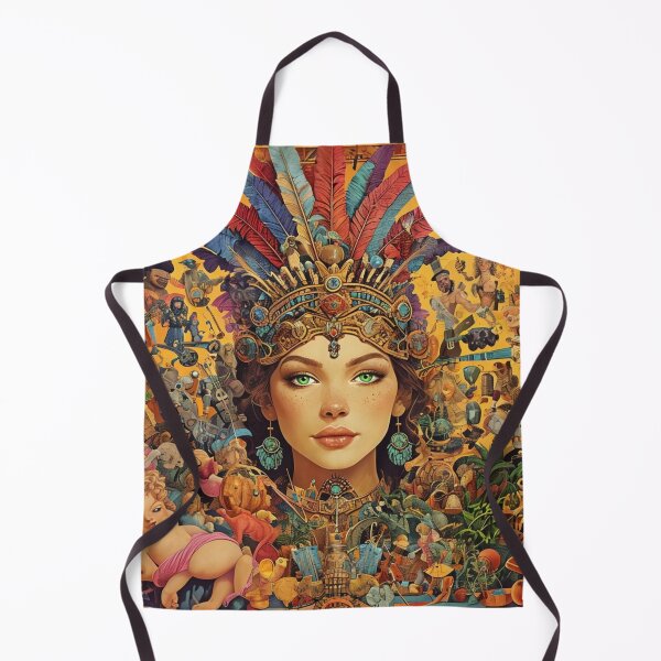 Item preview, Eclectic Fantasy Portrait with Feathered Headdress and Collage designed and sold by maplesoulkiller.