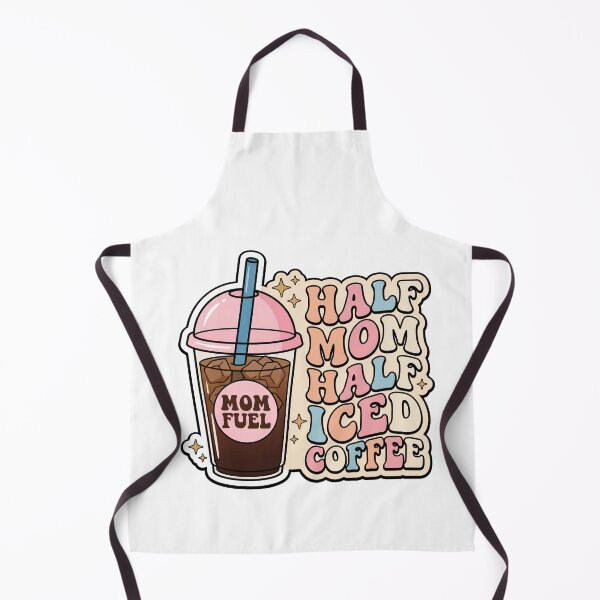 Item preview, Half Mom Half Iced Coffee Funny Mother Quote Art designed and sold by FlatInkStudio.
