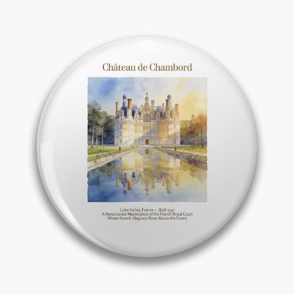 Item preview, Château de Chambord Vintage Watercolor Art Print | French Renaissance Castle | Loire Valley France Wall Decor designed and sold by Panom Suavichien.