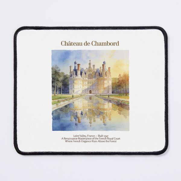 Item preview, Château de Chambord Vintage Watercolor Art Print | French Renaissance Castle | Loire Valley France Wall Decor designed and sold by Panom Suavichien.