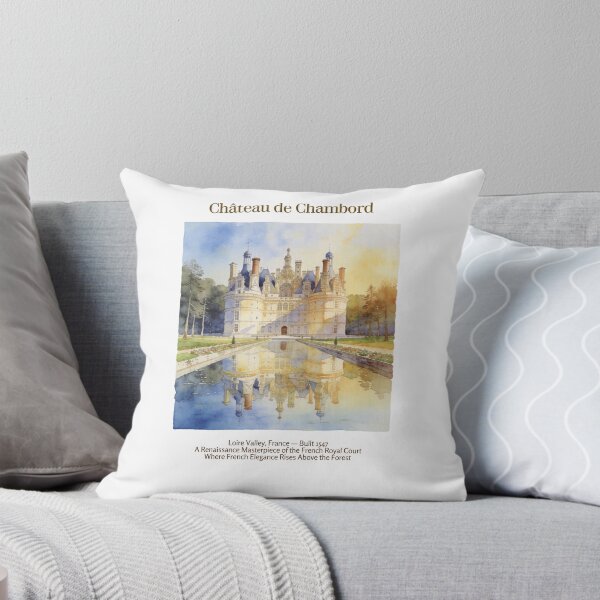 Item preview, Château de Chambord Vintage Watercolor Art Print | French Renaissance Castle | Loire Valley France Wall Decor designed and sold by Panom Suavichien.