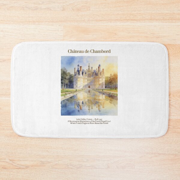 Item preview, Château de Chambord Vintage Watercolor Art Print | French Renaissance Castle | Loire Valley France Wall Decor designed and sold by Panom Suavichien.