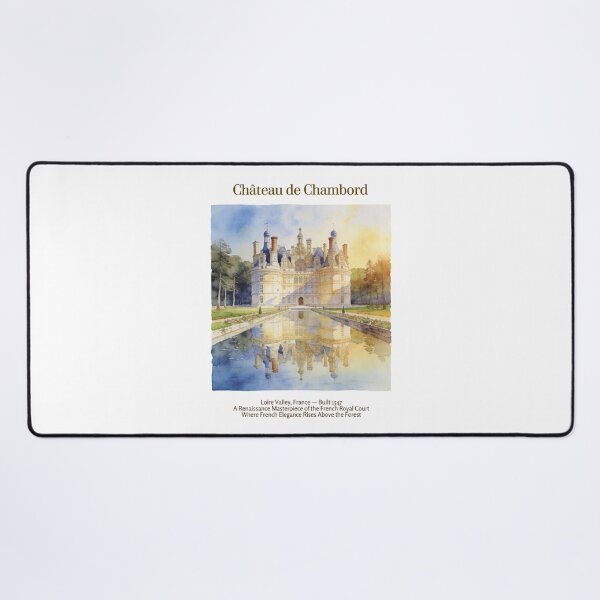 Item preview, Château de Chambord Vintage Watercolor Art Print | French Renaissance Castle | Loire Valley France Wall Decor designed and sold by Panom Suavichien.