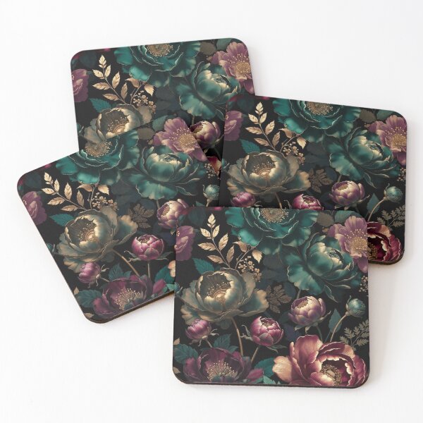 Item preview, Emerald & Burgundy Luxury Floral Pattern, Dark Botanical Design, Elegant Midnight Garden Print, Premium Vintage Flower Pattern, Seamless Floral Background designed and sold by GalleryPeak.