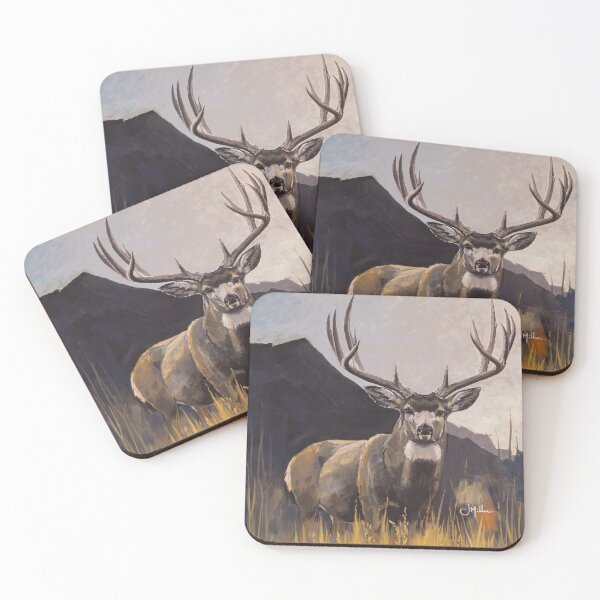 Item preview, Mule Deer Buck Impressionist Acrylic Painting designed and sold by madtide.