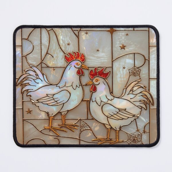 Item preview, Chickens Under Magical Stained Glass Moon designed and sold by BriSher.