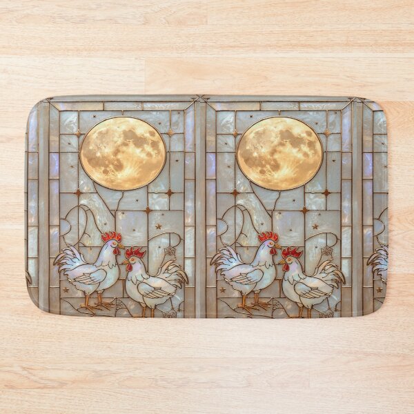 Item preview, Chickens Under Magical Stained Glass Moon designed and sold by BriSher.