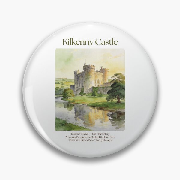 Item preview, Kilkenny Castle Vintage Watercolor Art Print | Norman Irish Fortress | County Kilkenny Ireland Wall Decor designed and sold by Panom Suavichien.