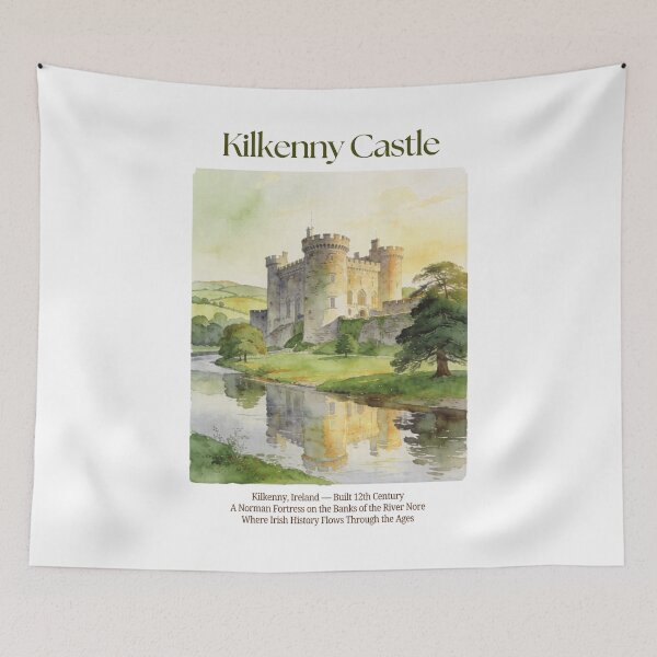 Item preview, Kilkenny Castle Vintage Watercolor Art Print | Norman Irish Fortress | County Kilkenny Ireland Wall Decor designed and sold by Panom Suavichien.