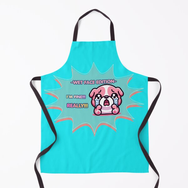 Item preview, -Wet Face Edition- Crying Pink Bulldog Mood, "I'm Fine! Really!!" designed and sold by Feliciano3.