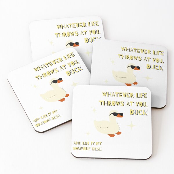 Item preview, Whatever Life Throws at You Duck Funny Motivational Quote Shirt | Cute Duck Design designed and sold by thenostalgicsketchbook.