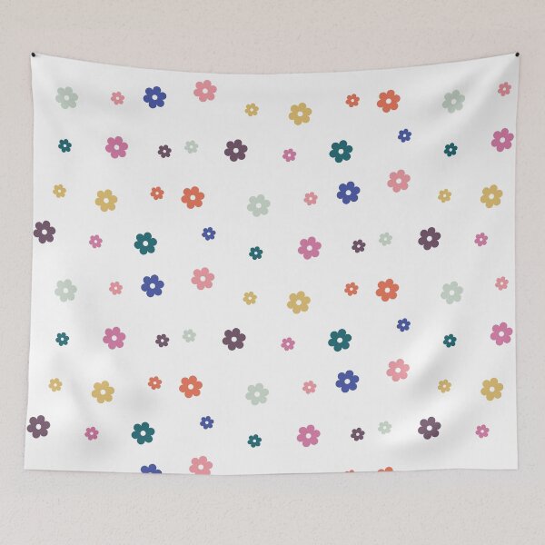 Item preview, Retro Groovy Multicolor Ditsy Daisy Flower Pack designed and sold by Aesthetic Crew.