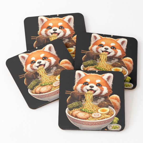 Item preview, "Cute Red Panda Eating Ramen | Kawaii Ramen Lover Gift" designed and sold by ChemiroL.