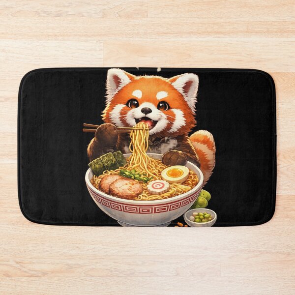 Item preview, "Cute Red Panda Eating Ramen | Kawaii Ramen Lover Gift" designed and sold by ChemiroL.