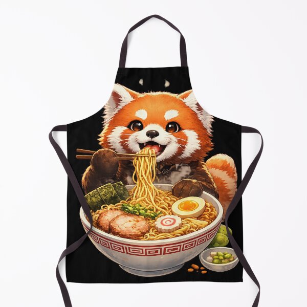 Item preview, "Cute Red Panda Eating Ramen | Kawaii Ramen Lover Gift" designed and sold by ChemiroL.