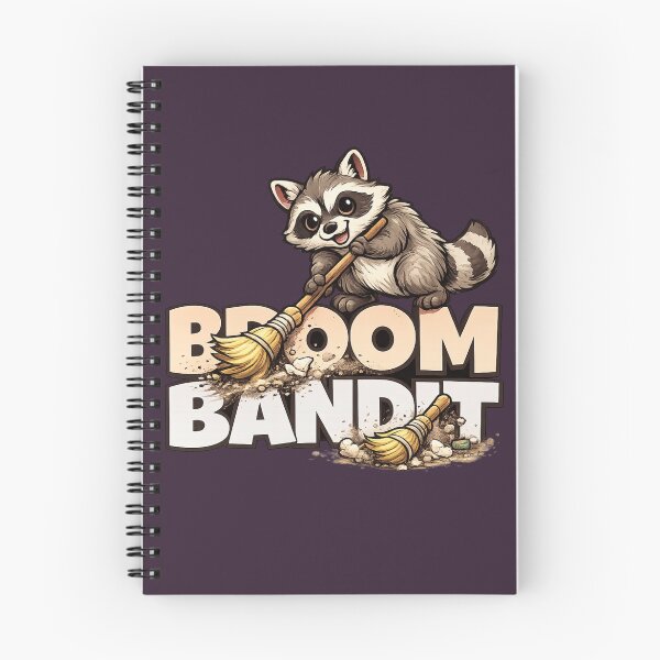 Item preview, Broom Bandit Raccoon – Funny Trash Panda Cleaning Crew Cartoon designed and sold by HOUSE OF TIST.