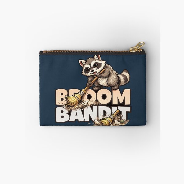 Item preview, Broom Bandit Raccoon – Funny Trash Panda Cleaning Crew Cartoon designed and sold by HOUSE OF TIST.