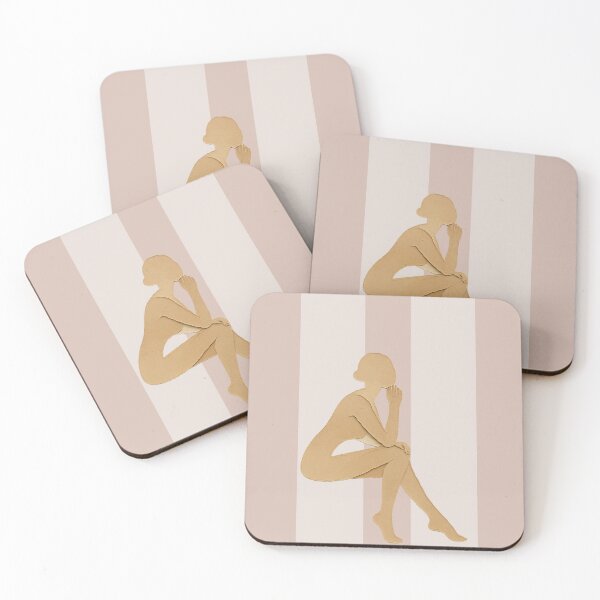 Item preview, Boho Minimalist Kneeling Woman Paper Cutout Silhouette designed and sold by Rhodes Shop.