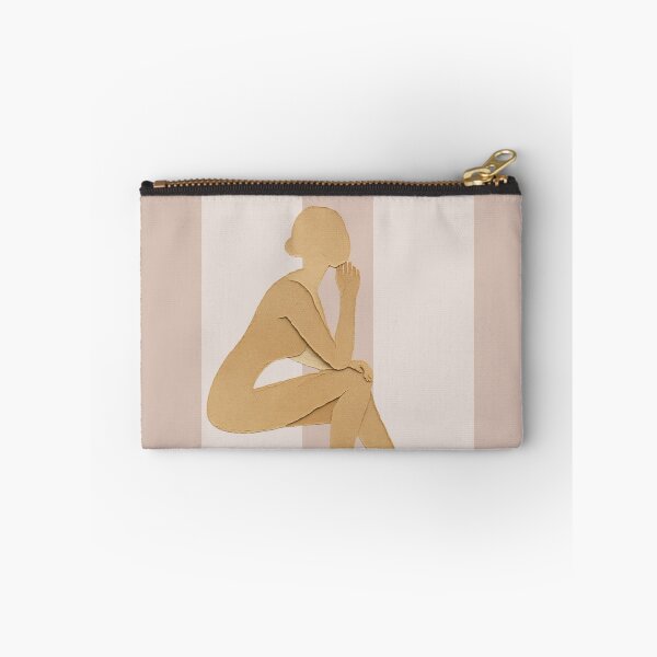 Item preview, Boho Minimalist Kneeling Woman Paper Cutout Silhouette designed and sold by Rhodes Shop.